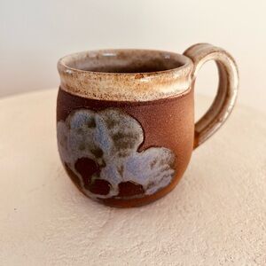 STUNNING HANDMADE 1998 VINTAGE MUG WITH ORGANIC COLOURS TREE IMAGE ON‎ MUG